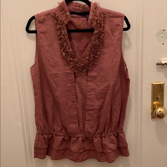 Elena Solano Tops - Rosewood Linen Blouse